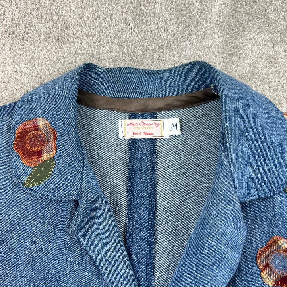 Vintage Stitched Patchwork Floral Button Front Co… - image 8